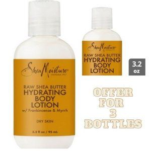 SHEA MOISTURE~~RAW SHEA BUTTER~~HYDRATING BODY LOTION 3.2 OZ Pack of 3